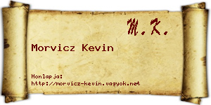 Morvicz Kevin névjegykártya